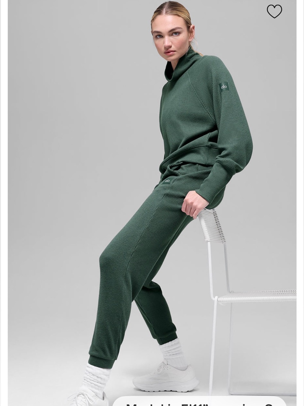 Waffle Weekend Escape Jogger - Clover Green &topset